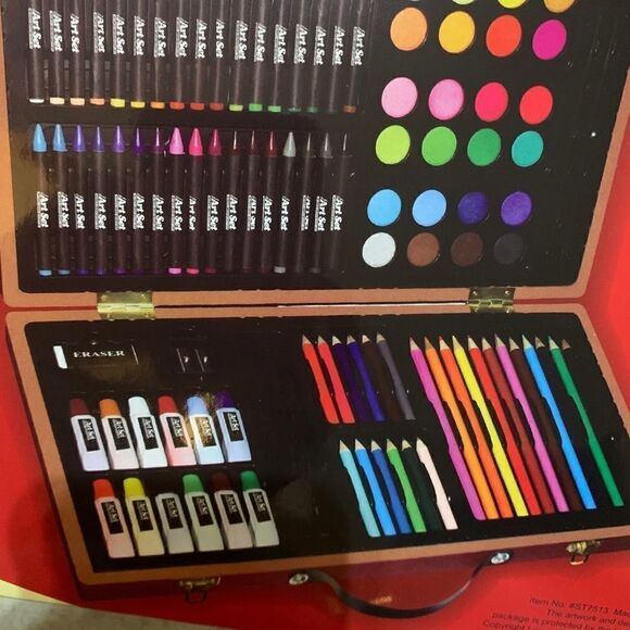 Style Asia 101 Piece Art Set With Hardwood Case - Picture 2 of 4